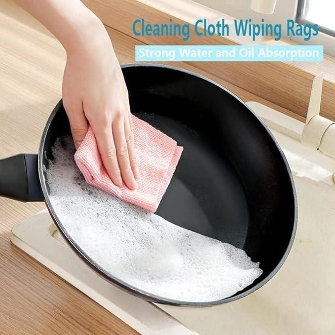 20 PCS Microfiber Cleaning Cloth Set with Dispenser Box – Reusable Multi-Purpose Wipes for Home, Kitchen & Office