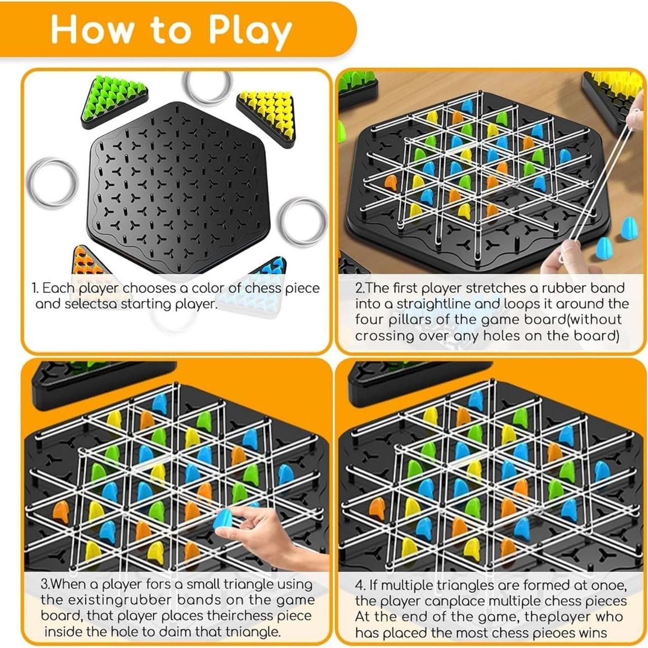 Chain Triangle Chess Game – Brain Development Puzzle for Kids & Toddlers