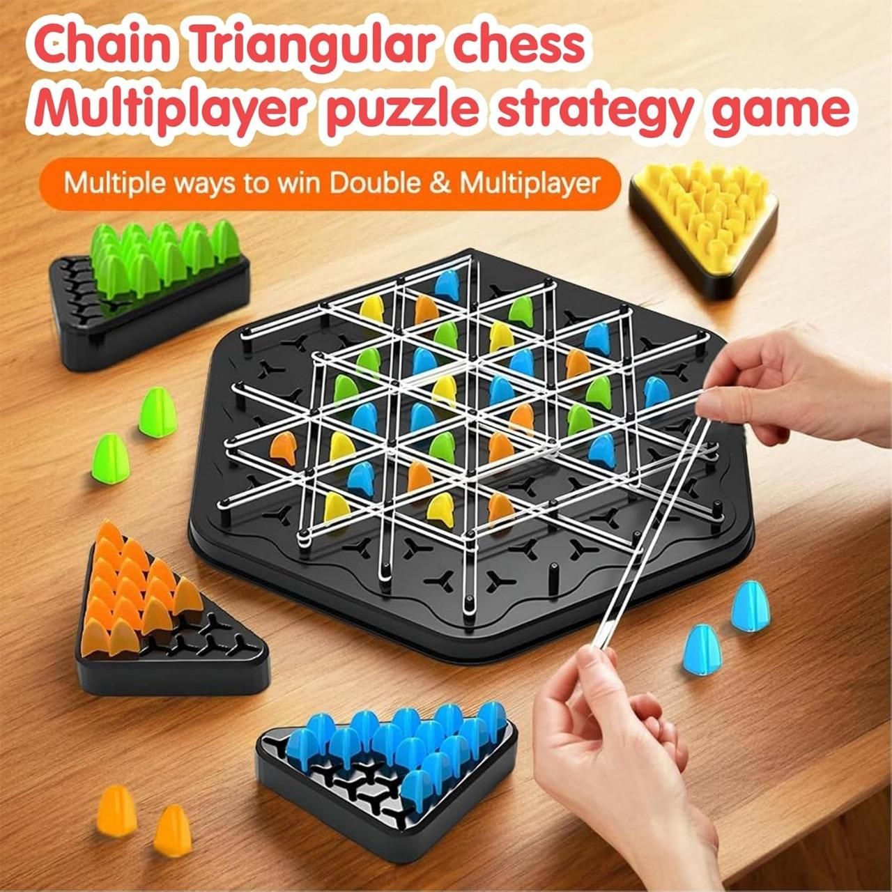 Chain Triangle Chess Game – Brain Development Puzzle for Kids & Toddlers