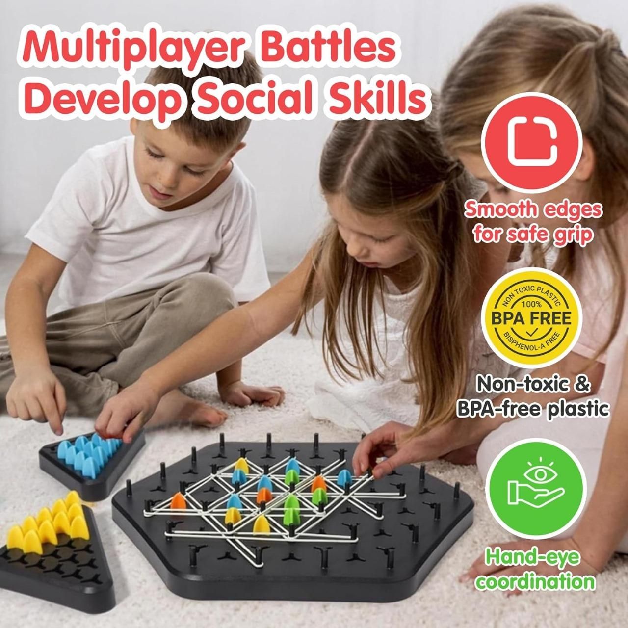 Chain Triangle Chess Game – Brain Development Puzzle for Kids & Toddlers