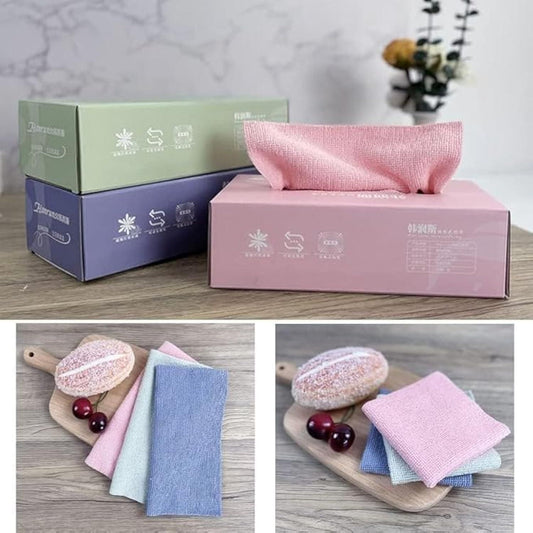 20 PCS Microfiber Cleaning Cloth Set with Dispenser Box – Reusable Multi-Purpose Wipes for Home, Kitchen & Office