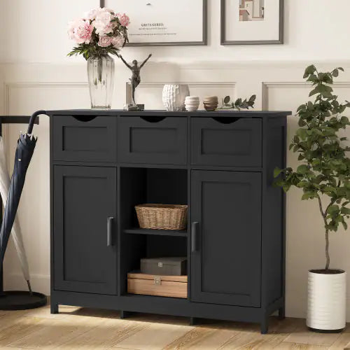 Accent Storage Organizer with Shelves and Drawers