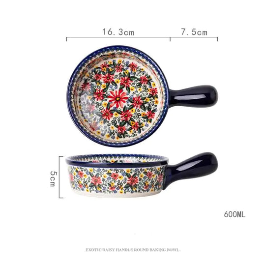 Dual-Handle Ceramic Soup Bowl